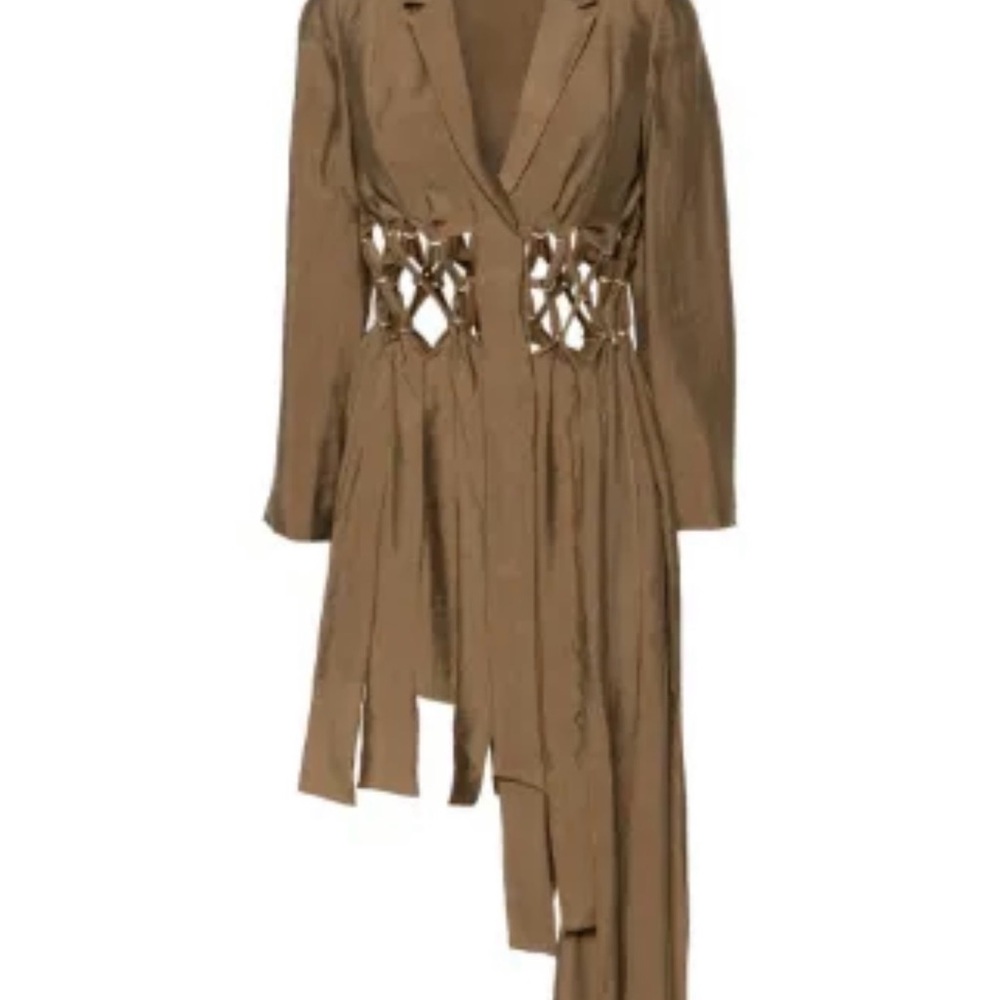 Cult Gaia Asymmetrical Tan Dress